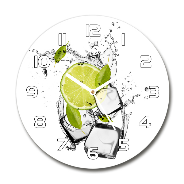 Orologio rotondo con quadrante color lime e dettaglio ghiaccio