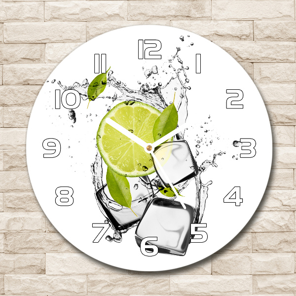 Orologio rotondo con quadrante color lime e dettaglio ghiaccio