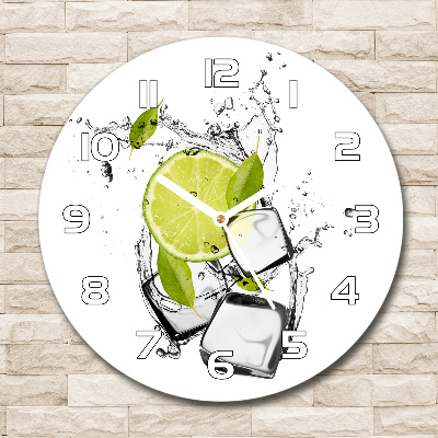 Orologio rotondo con quadrante color lime e dettaglio ghiaccio