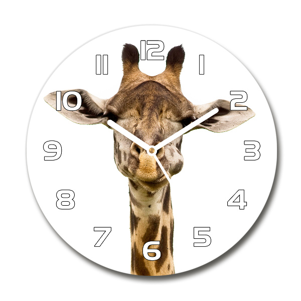 Orologio da parete rotondo con motivo a giraffa