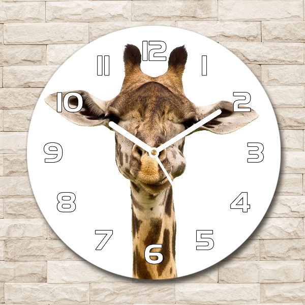 Orologio da parete rotondo con motivo a giraffa