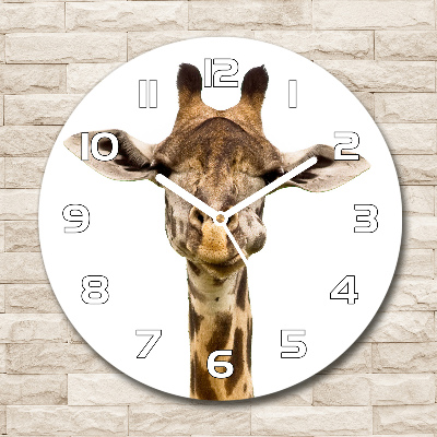 Orologio da parete rotondo con motivo a giraffa