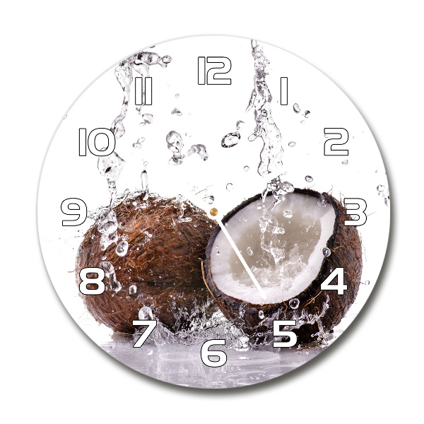 Orologio rotondo con quadrante in motivo cocco e finitura effetto acqua