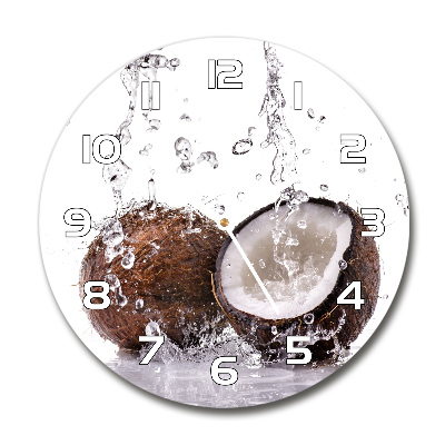 Orologio rotondo con quadrante in motivo cocco e finitura effetto acqua