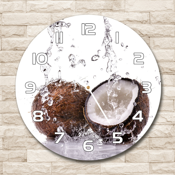 Orologio rotondo con quadrante in motivo cocco e finitura effetto acqua