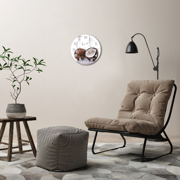 Orologio rotondo con quadrante in motivo cocco e finitura effetto acqua