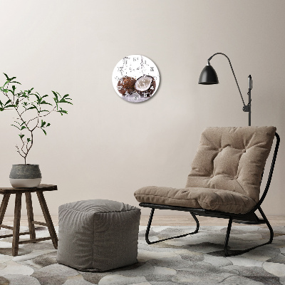 Orologio rotondo con quadrante in motivo cocco e finitura effetto acqua