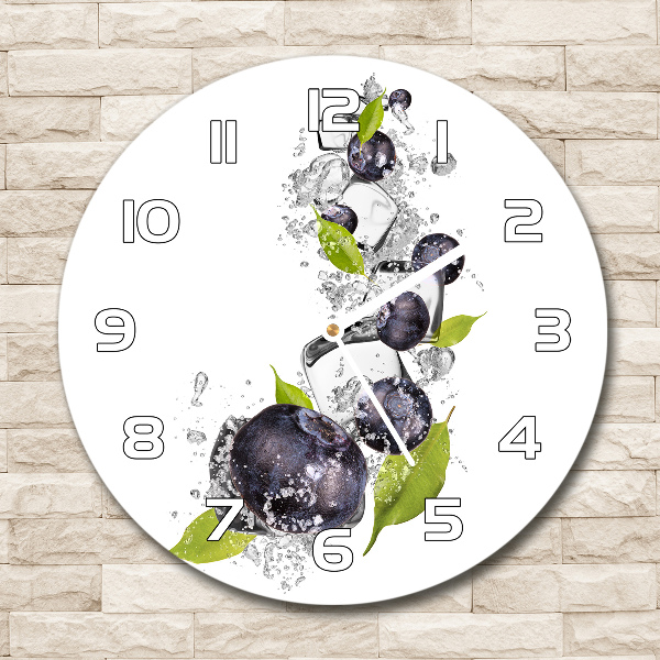 Orologio rotondo con quadrante con motivo frutti di bosco e ghiaccio