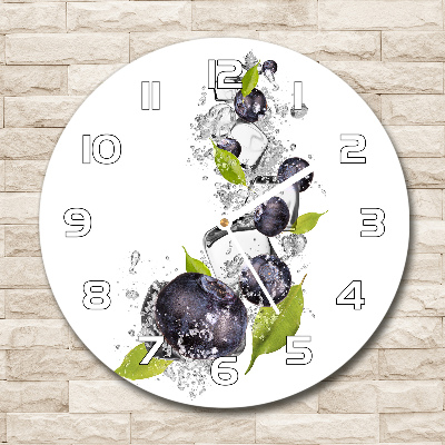Orologio rotondo con quadrante con motivo frutti di bosco e ghiaccio