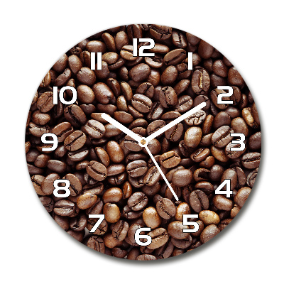 Orologio rotondo con quadrante decorato con motivi a chicchi di caffè