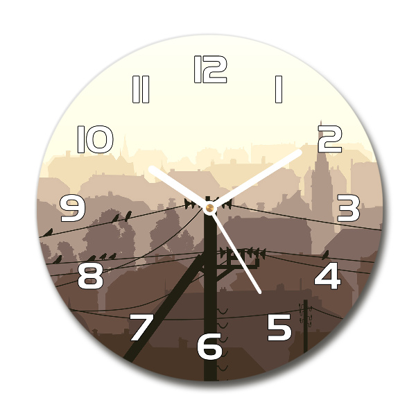 Orologio rotondo della linea elettrica cittadina