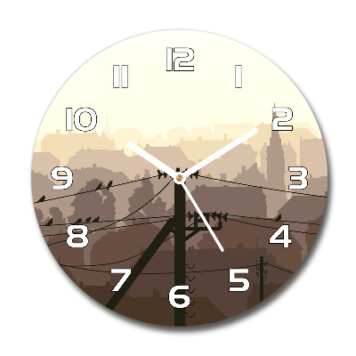 Orologio rotondo della linea elettrica cittadina