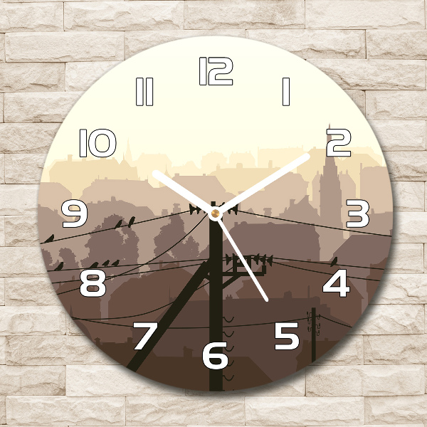 Orologio rotondo della linea elettrica cittadina