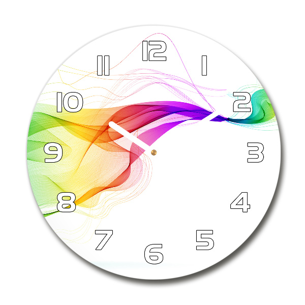 Orologio da parete rotondo con motivo astratto colorato