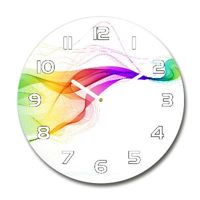 Orologio da parete rotondo con motivo astratto colorato
