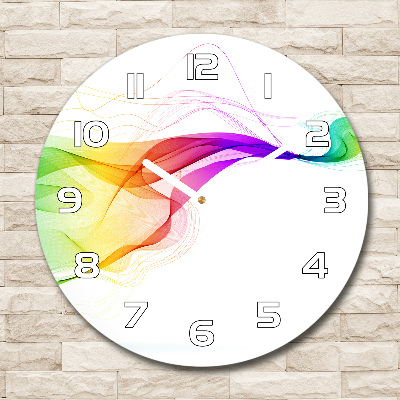 Orologio da parete rotondo con motivo astratto colorato