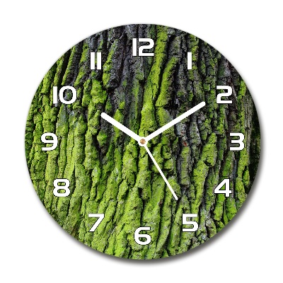 Orologio rotondo con quadrante effetto corteccia d'albero