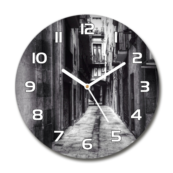 Orologio da parete rotondo con motivo della città di Barcellona, Spagna