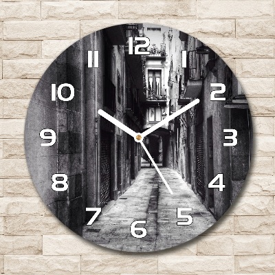 Orologio da parete rotondo con motivo della città di Barcellona, Spagna