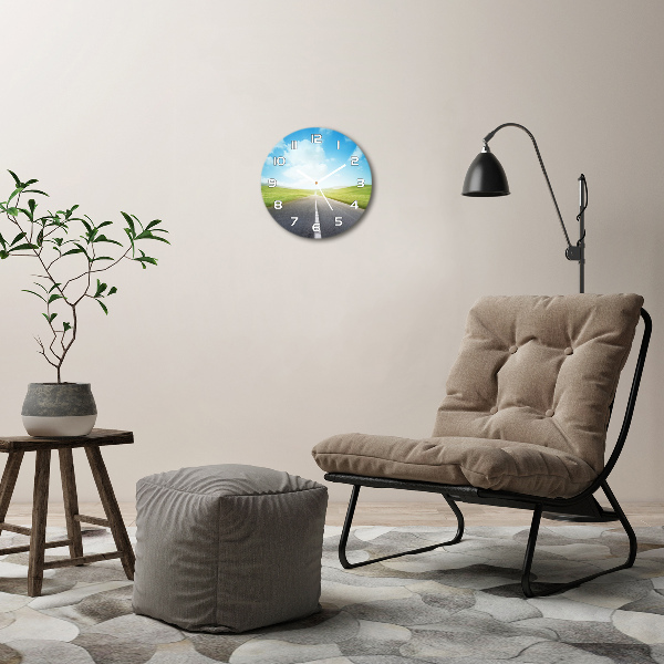 Orologio rotondo con quadrante decorato con il motivo 