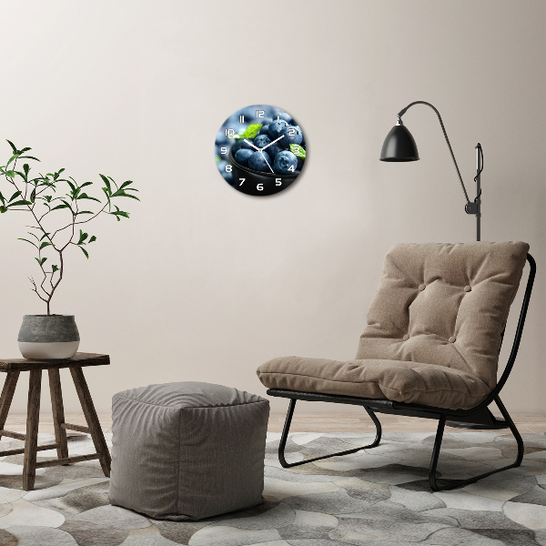 Orologio da parete rotondo con motivo a frutti di bosco