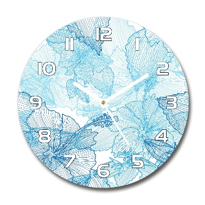Orologio rotondo con motivo di fiori hawaiani