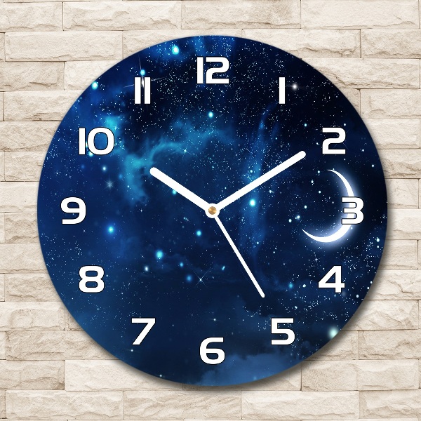 Orologio rotondo con quadrante a cielo stellato