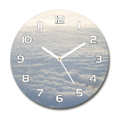 Orologio rotondo in vetro con motivo 