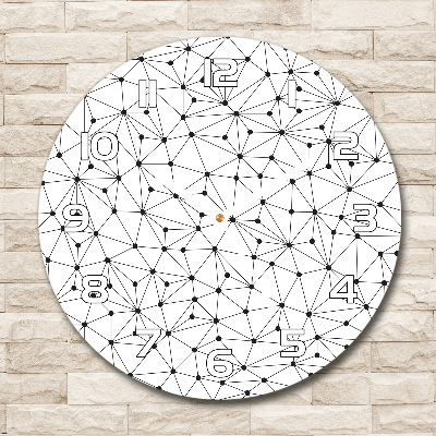 Orologio rotondo in vetro con motivo a linee e cerchi