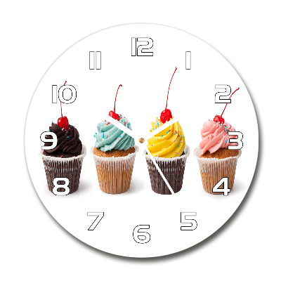Orologio rotondo con quadrante decorato con motivo Cupcakes