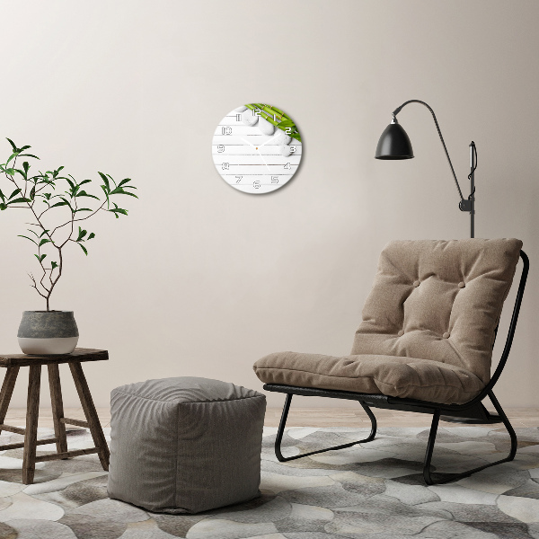 Orologio rotondo in bambù