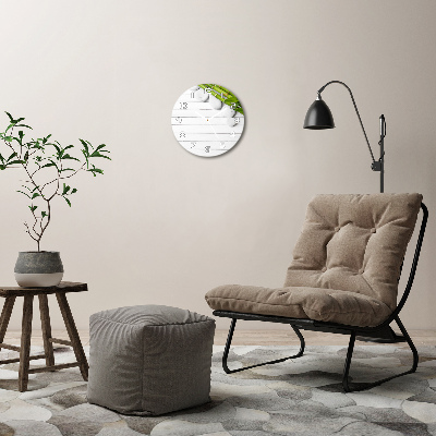 Orologio rotondo in bambù