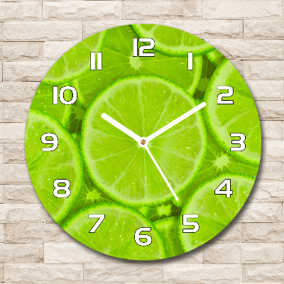 Orologio rotondo in colore lime