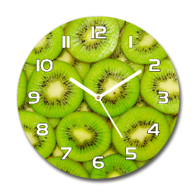 Orologio rotondo in vetro con motivo kiwi