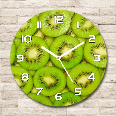 Orologio rotondo in vetro con motivo kiwi