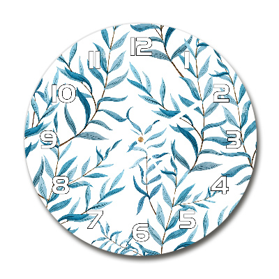 Orologio rotondo con motivo a foglie