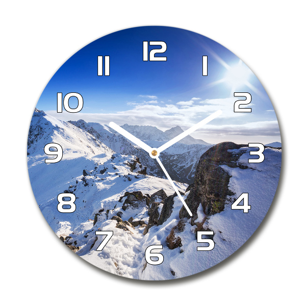 Orologio rotondo in vetro modello Picco Tatra