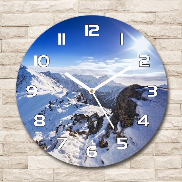 Orologio rotondo in vetro modello Picco Tatra