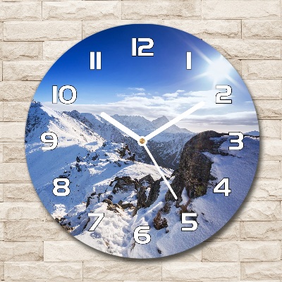 Orologio rotondo in vetro modello Picco Tatra
