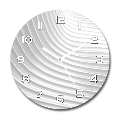 Orologio rotondo in vetro con motivo a linee astratte
