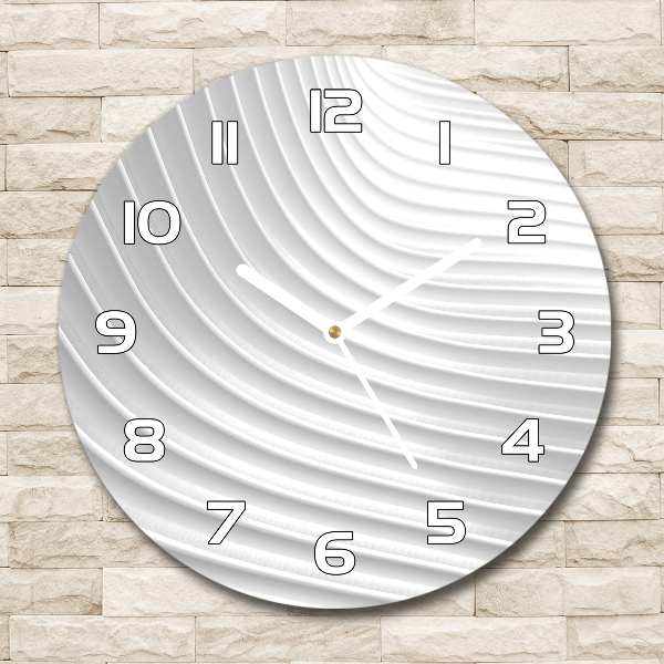 Orologio rotondo in vetro con motivo a linee astratte