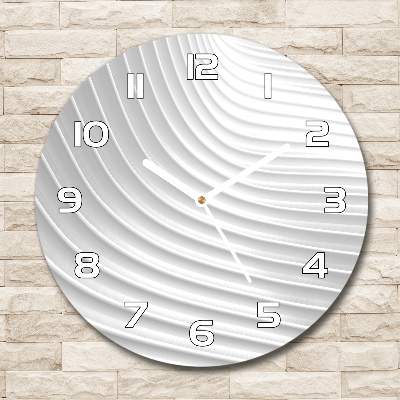 Orologio rotondo in vetro con motivo a linee astratte