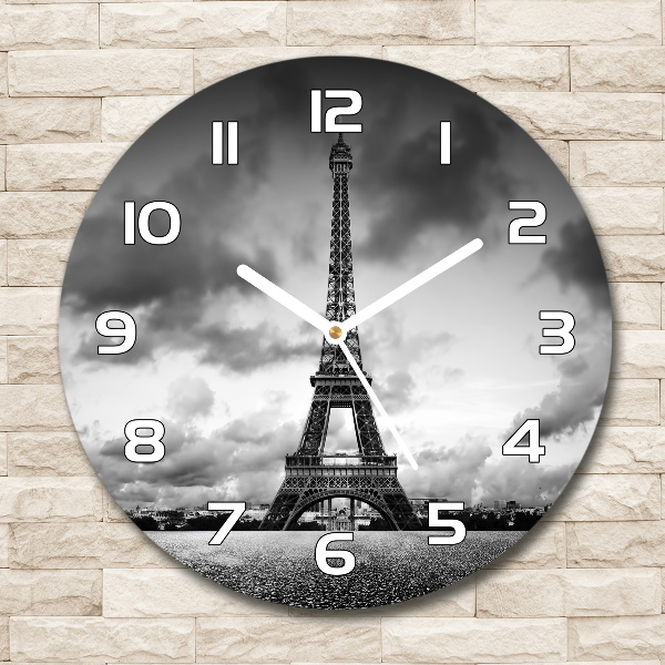 Orologio rotondo con motivo della Torre Eiffel di Parigi