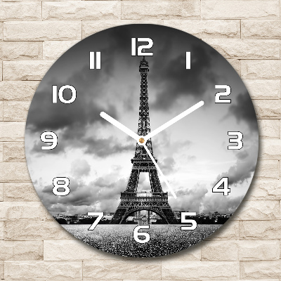 Orologio rotondo con motivo della Torre Eiffel di Parigi