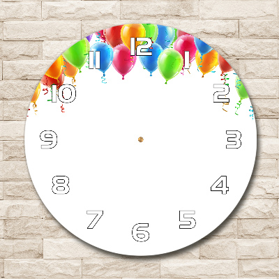 Orologio da parete rotondo con motivo di palloncini colorati
