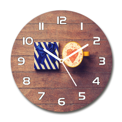 Orologio rotondo con quadrante color caffè ideale anche come regalo