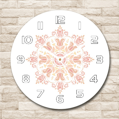 Orologio da parete rotondo con ornamenti decorativi