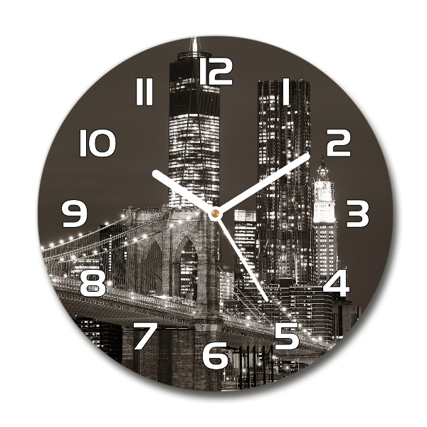 Orologio rotondo con grafica Manhattan, New York