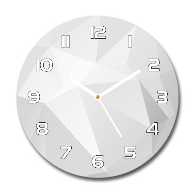 Orologio rotondo in vetro con sfondo astratto