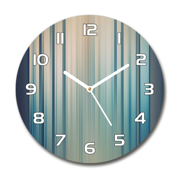 Orologio da parete rotondo con strisce blu
